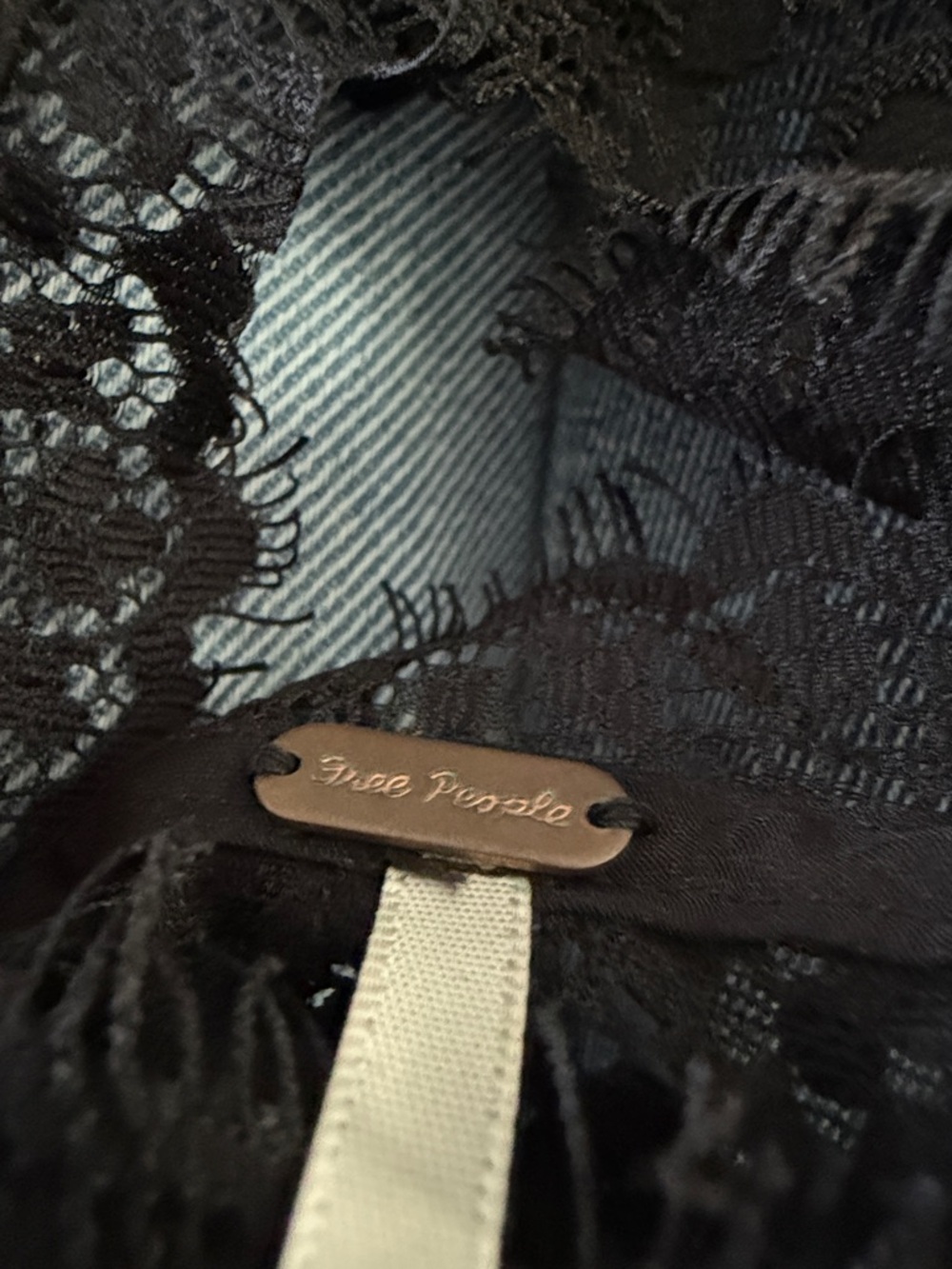 Free People Split Back Lace Top - Picture 2 of 4
